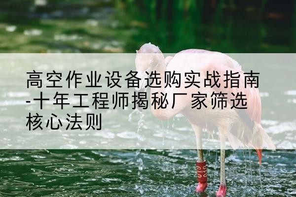 银川剪叉式升降机厂家-高空作业设备选购实战指南-十年工程师揭秘厂家筛选核心法则